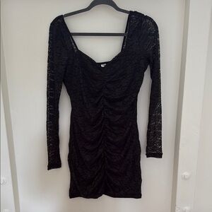 H&M Black Long Sleeve Lace Dress